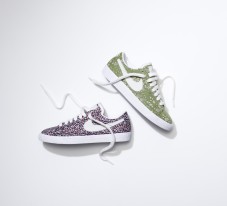 The Nike Blazer Low in Liberty's Capel and Pepper fabric.